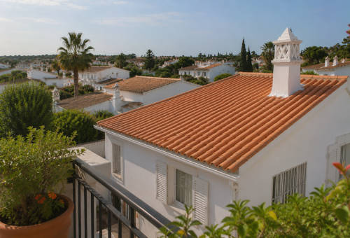 Casa algarvia com o telhado limpo